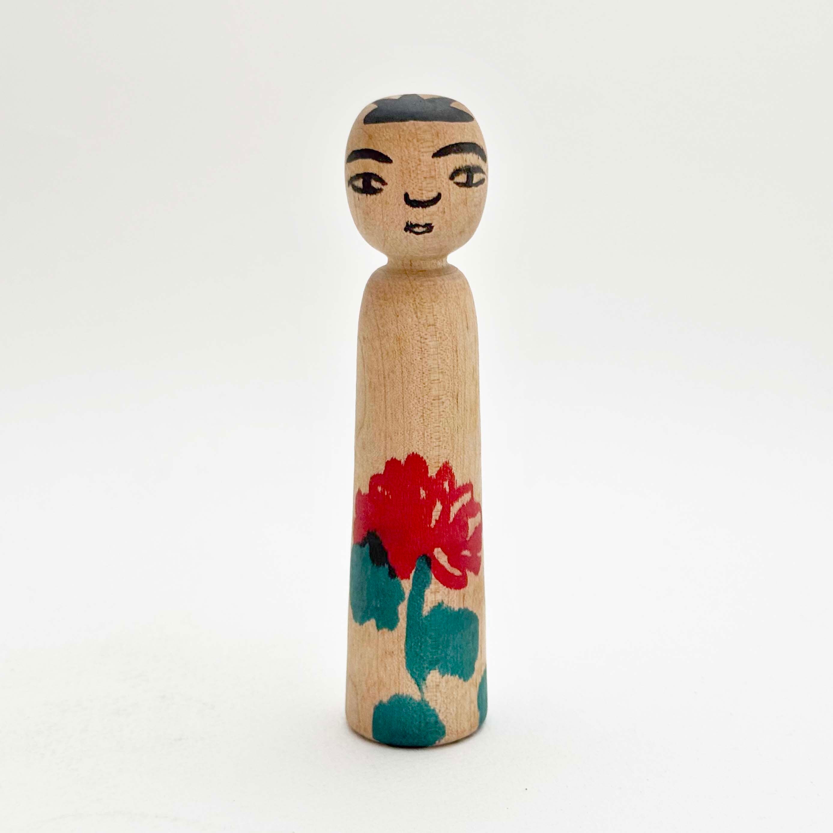 今晃工人こけし / 嶽時代(菊一輪)