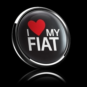 226番 ゴーバッジ I LOVE MY FIAT BLACK