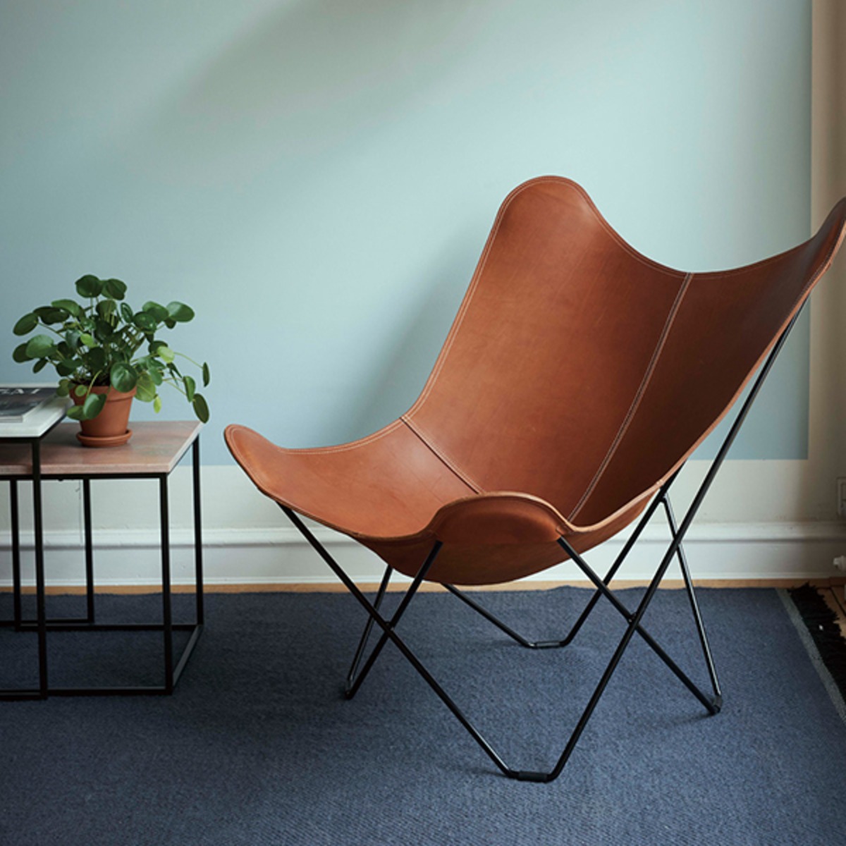 今だけピロープレゼント》BKF Chair バタフライチェア ブラウン［cuero 
