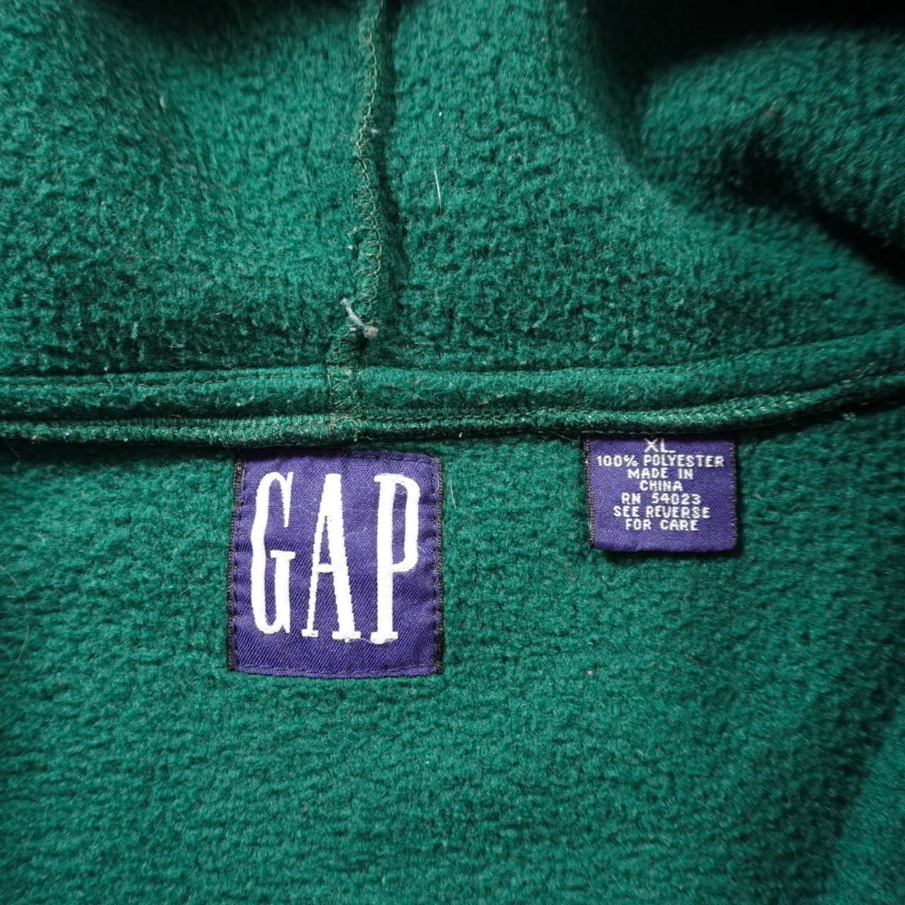 90s OLD GAP fleece half zip hoodie XL 古着 - 6