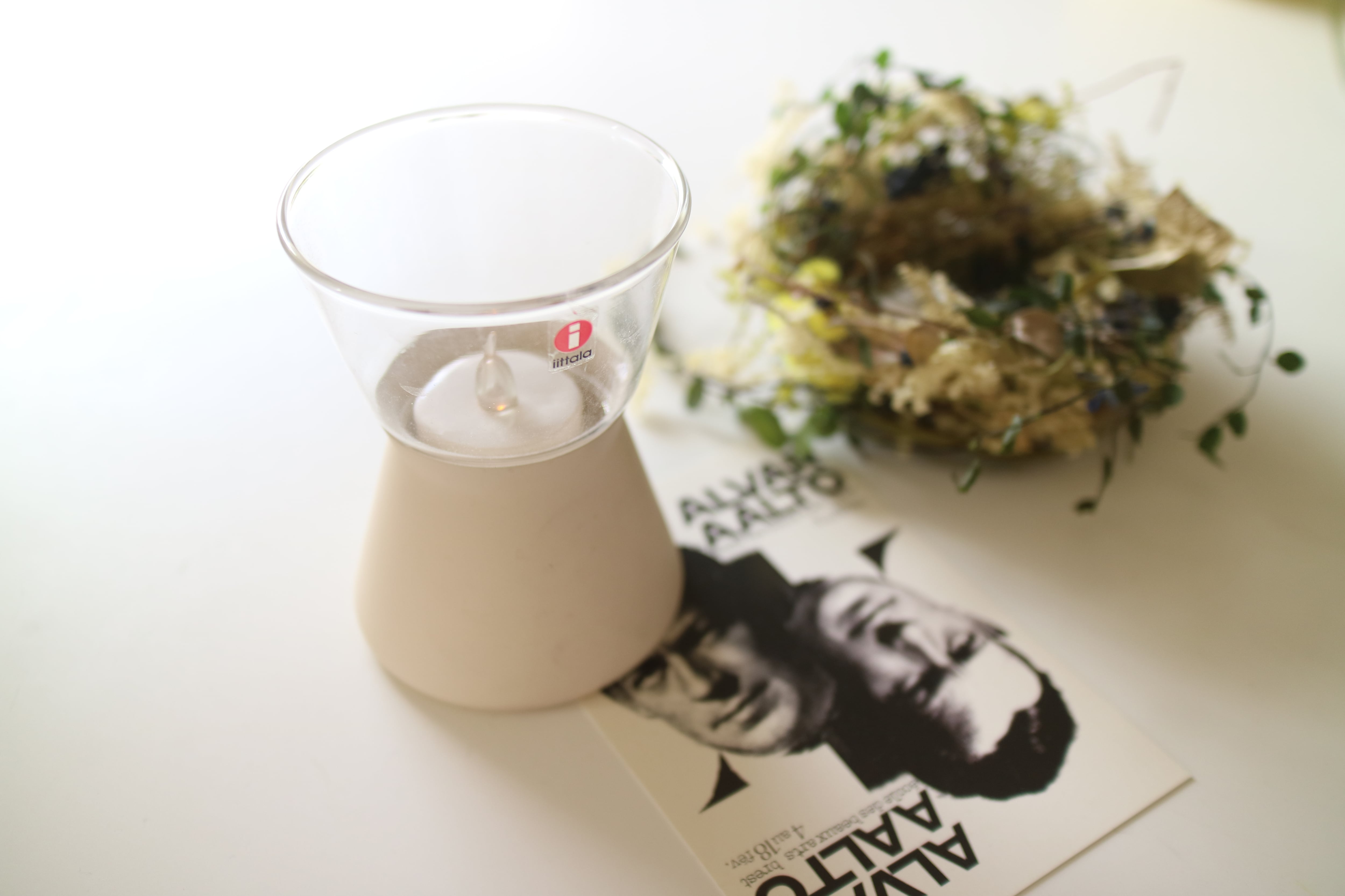 iittala イッタラ / Glow グロー / キャンドルホルダー ホワイト No