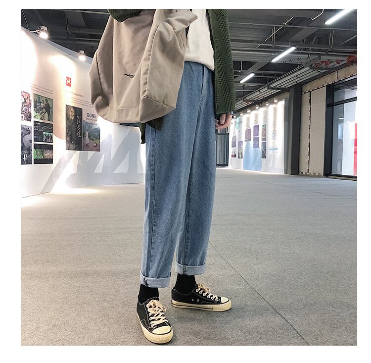 全1色 デニム パンツ ストレート カジュアル 無地 おしゃれ