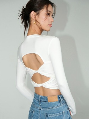 エレガントツイストバック・クロップトップ