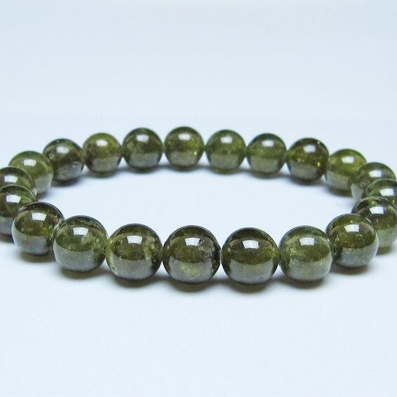 ツァボライト ブレスレット 9mm 一点物 おまかせ便 111-49796