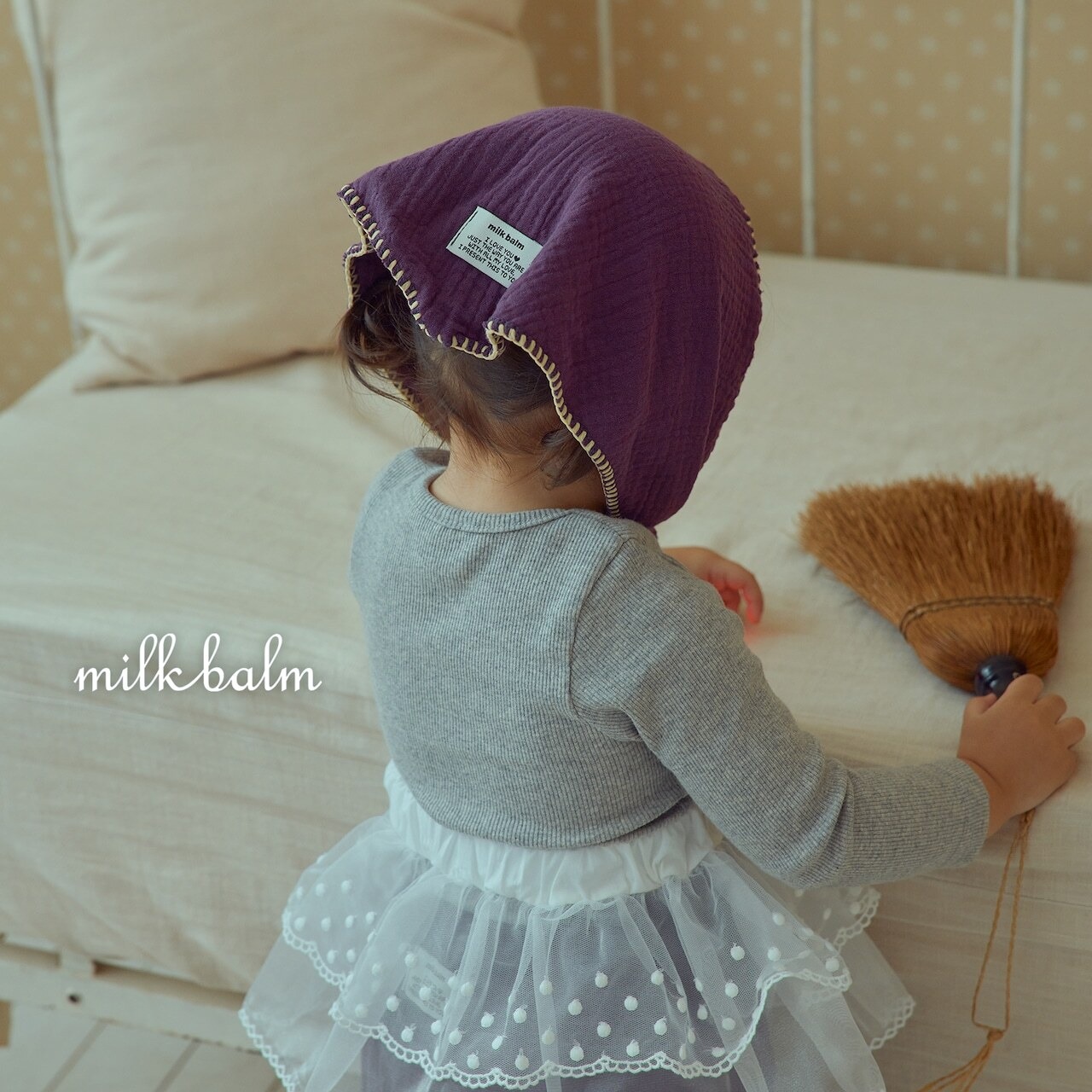韓国子供服 / 26Autumn / Milkbalm / マッシュルーム Tシャツ / 女子服 / キッズ服 / 秋服 *XS~XL*