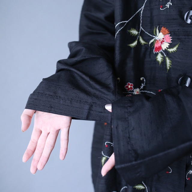 "花×刺繍" many many pattern over wide silhouette open collar shirt