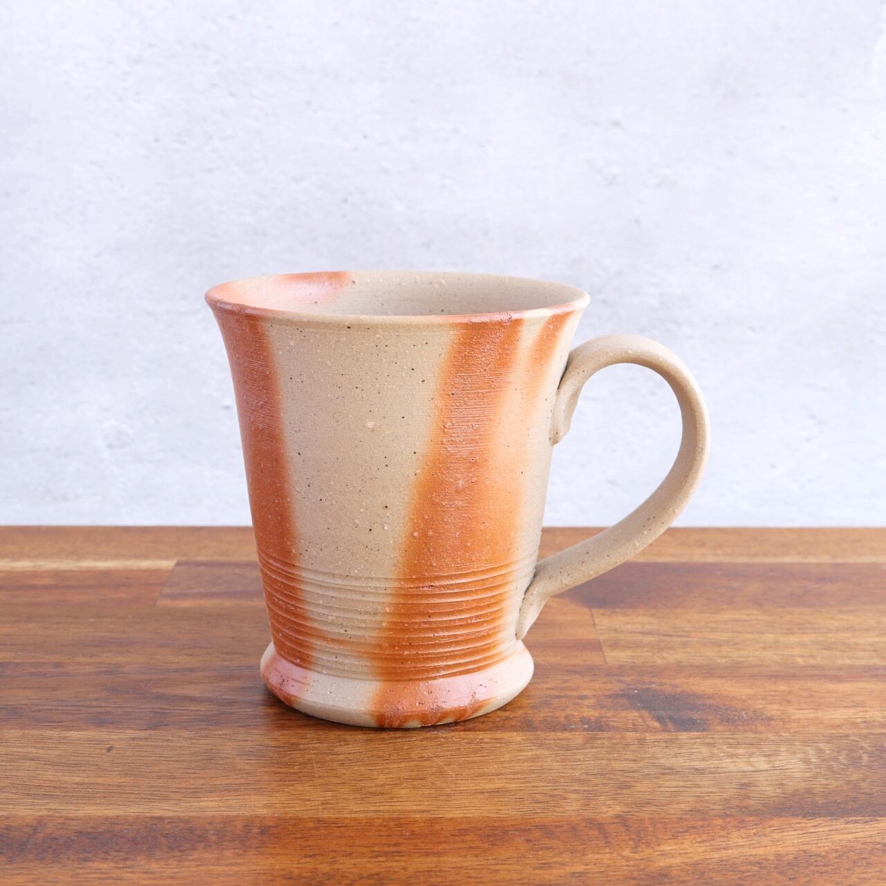 備前焼 マグカップ(広口)【緋襷 / ヒダスキ】