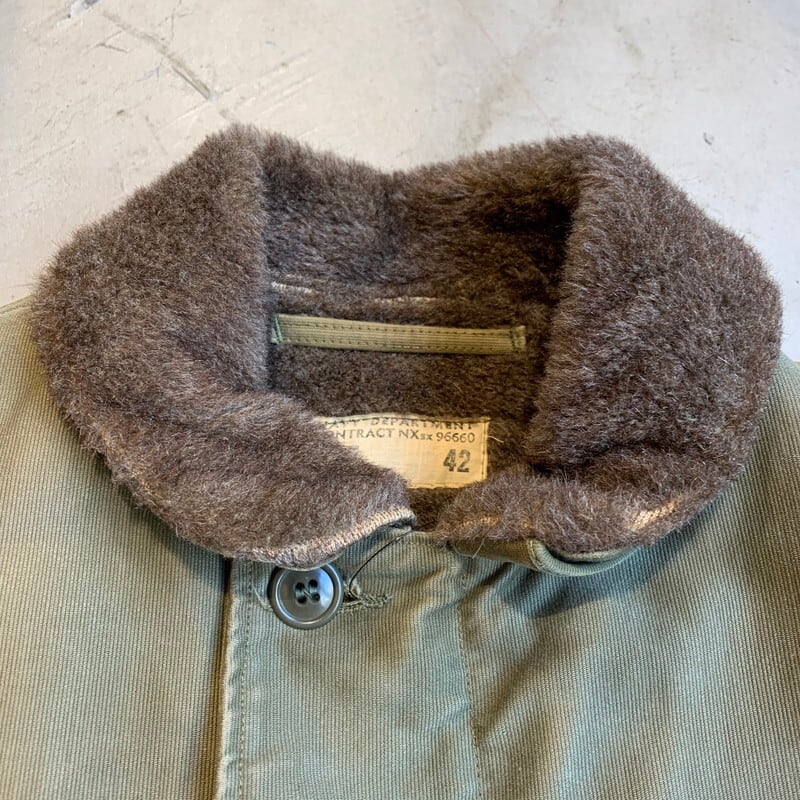 40's U.S.NAVY N-1 デッキジャケット 後期 アルパカライナー 40's U.S.NAVY N-1 デッキジャケット 後期 アルパカライナー