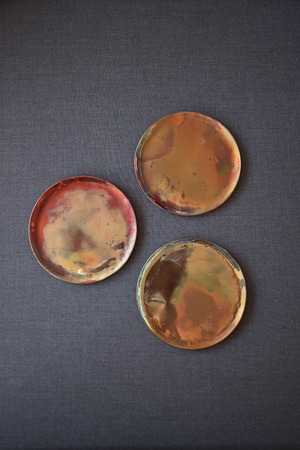 Copper round tray S