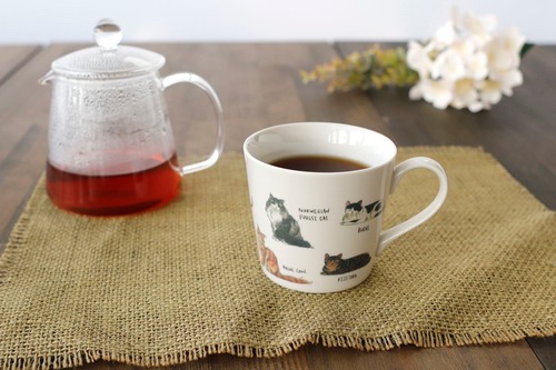 『ゆる猫2』『温感マグカップ』『単品』ブチ猫 ねこ 猫 ネコ コーヒー プレゼント カワイイ 温度で変化 紅茶 食器