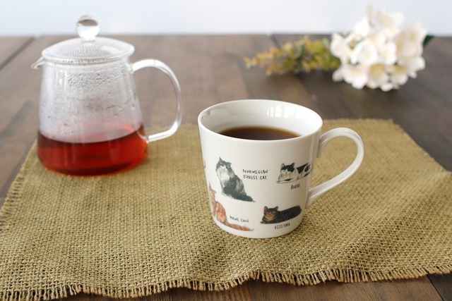 『温感』 『マグカバー』 『猫柄』 *ネコ 猫 キャット マグカップ コーヒー 紅茶 プレゼント 可愛い 温度で変化