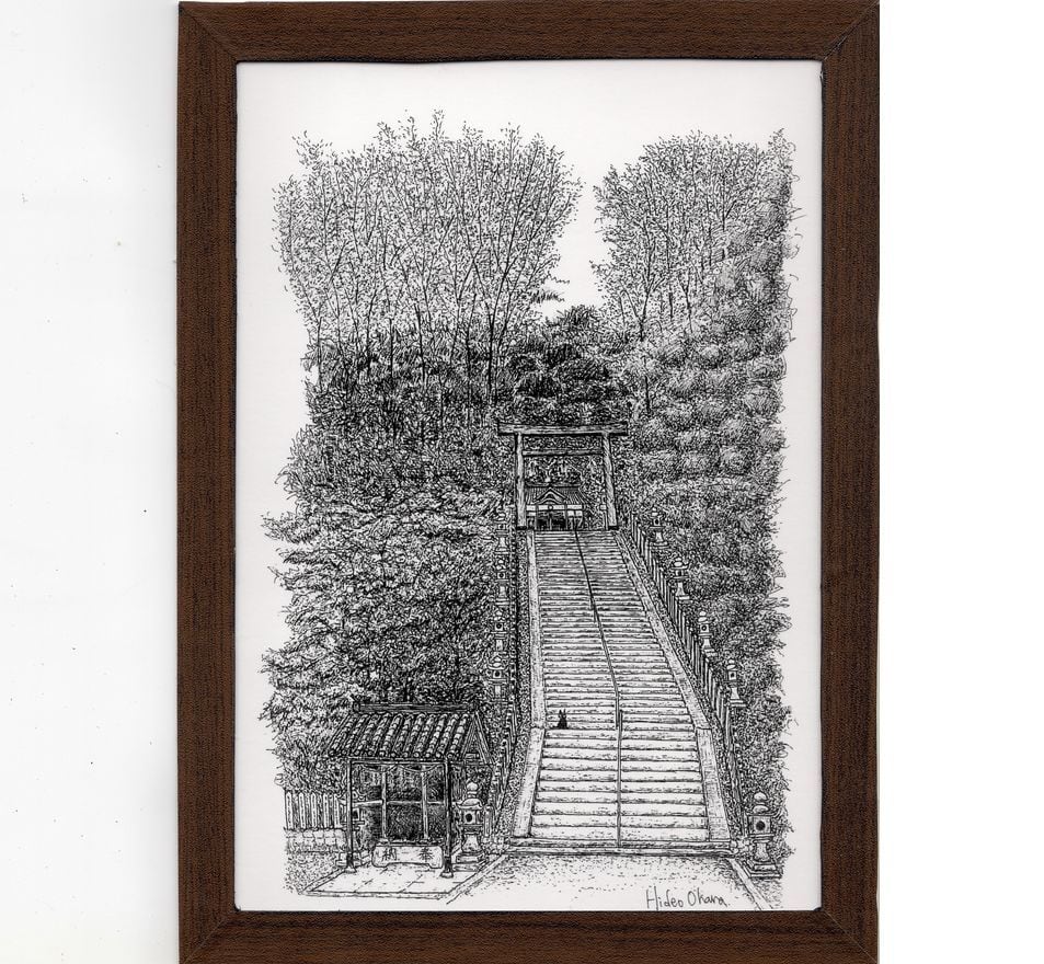 吉岡堅二、【奈良の鹿】、希少な大判額装用画集より、美品、日本人画家、新品額装付 吉岡堅二、奈良の鹿、豪華・希少・大判画集画、新品高級額・額装付