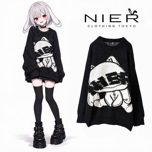 NieRジャカードニットプルオーバー