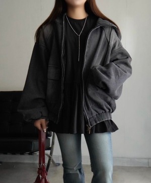 【revival】foodie denim outerJK／vintage Blue