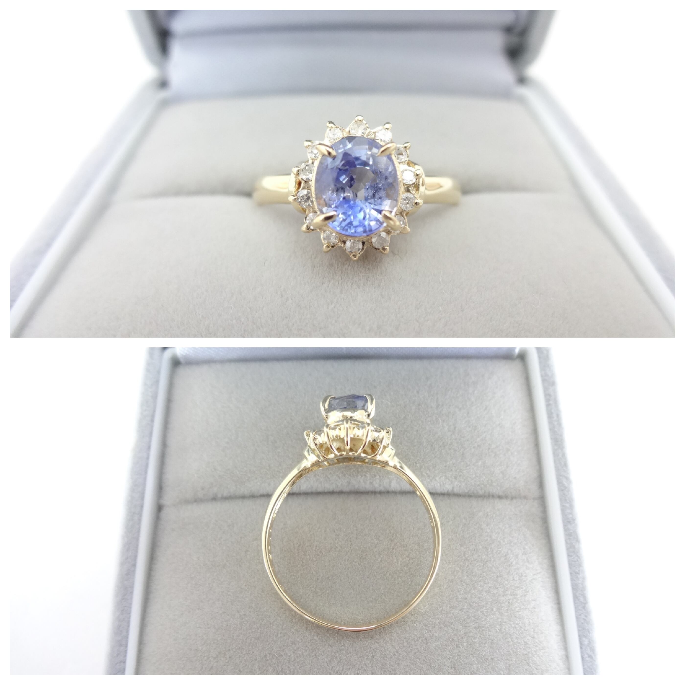 SOLD OUT】サファイア ダイヤモンドリング 1.09ct 0.09ct K18 SOLD OUT】サファイア ダイヤモンドリング 1.09ct 0.09ct K18