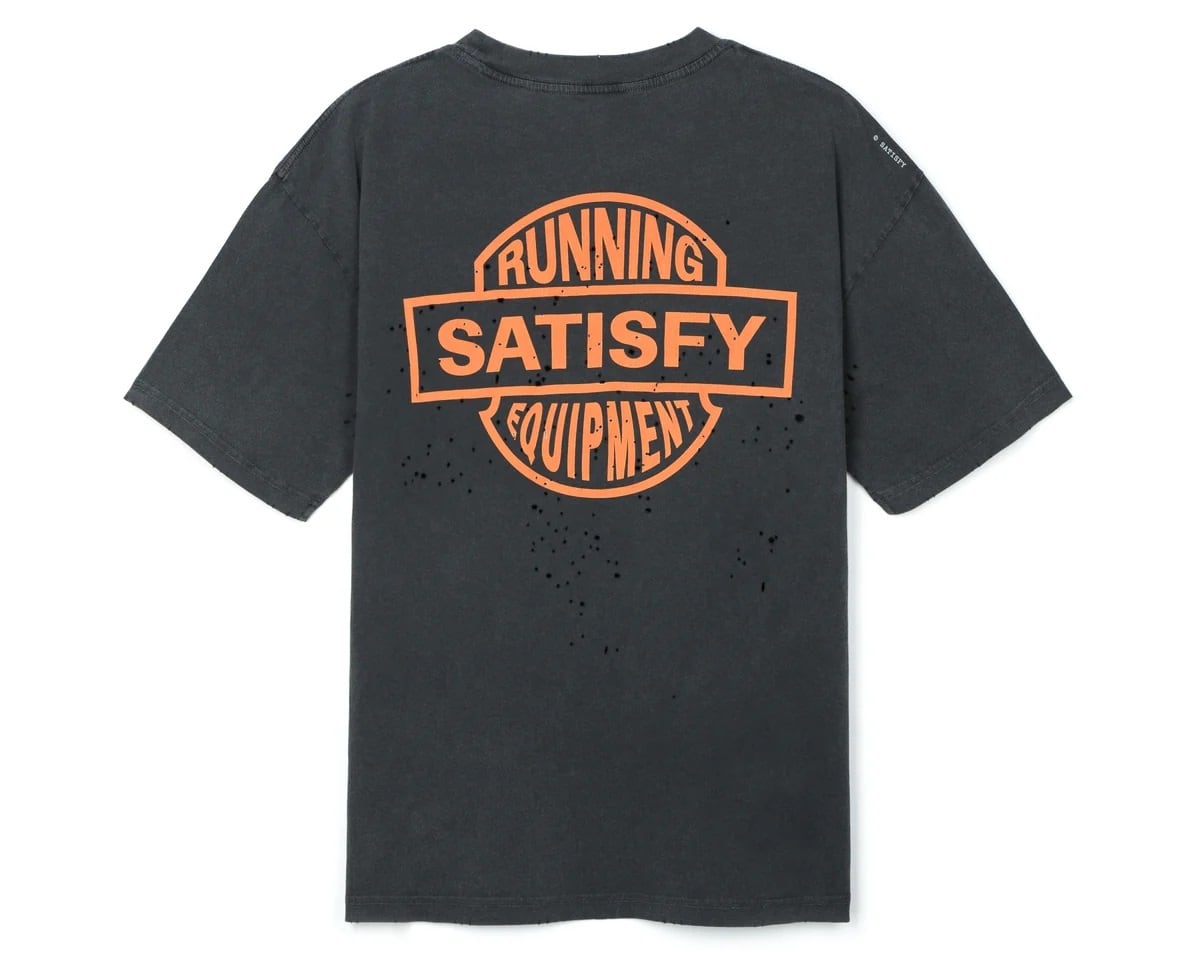 SATISFY (ｻﾃｨｽﾌｧｲ) - MothTech T-Shirt (ﾓｽﾃｯｸTｼｬﾂ) Aged Black