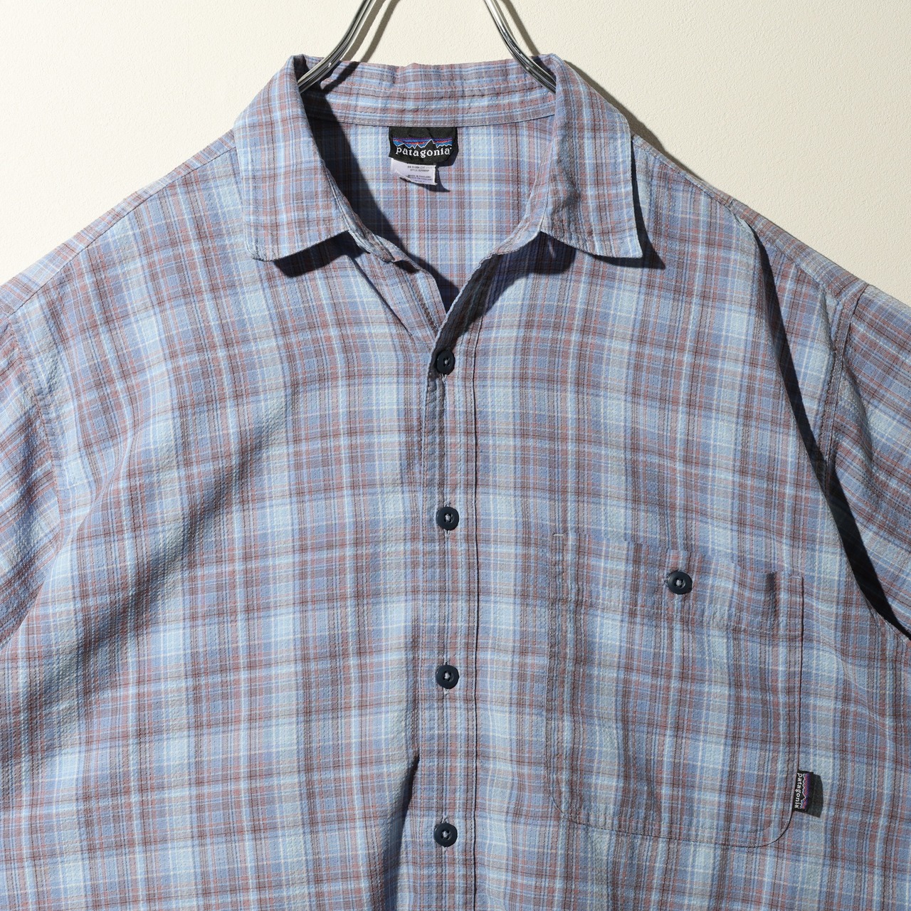極美品 M Puckerware Shirt Patagonia パッカーウェアシャツ パタゴニア  シアサッカー
