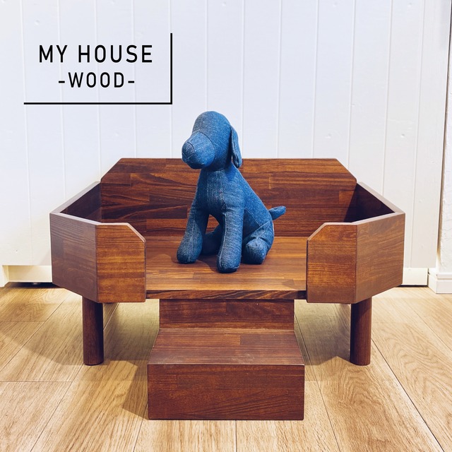 MY HOUSE -WOOD-  (おしゃれ ホワイト ベット 室内 犬小屋 小型犬 中型犬 木製 日本製 白 フレブル パグ Mダックス)