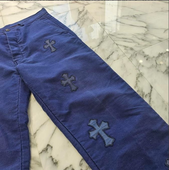 CHROME HEARTS クロムハーツ VNTG Cross Quilting Patch French Work