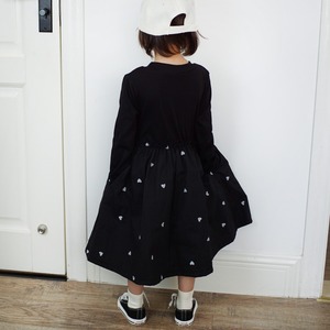 秋ハート柄ニットワンピース