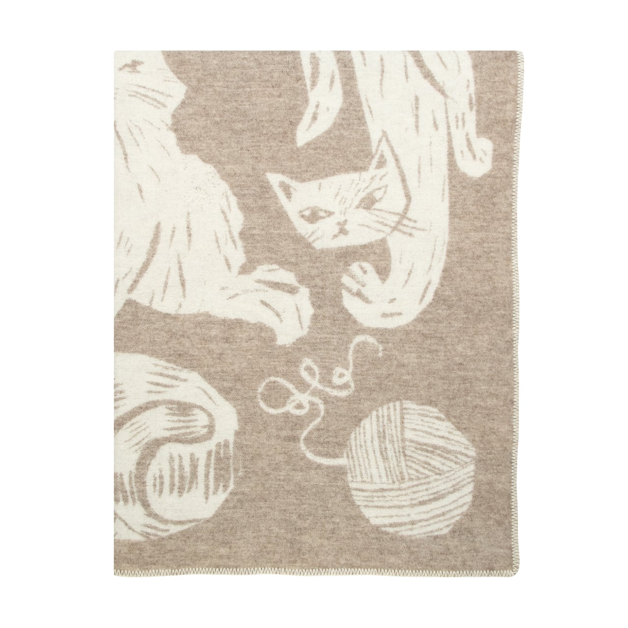 ONLINE限定】KISSANPÄIVÄT ウールブランケット / beige-white / 130