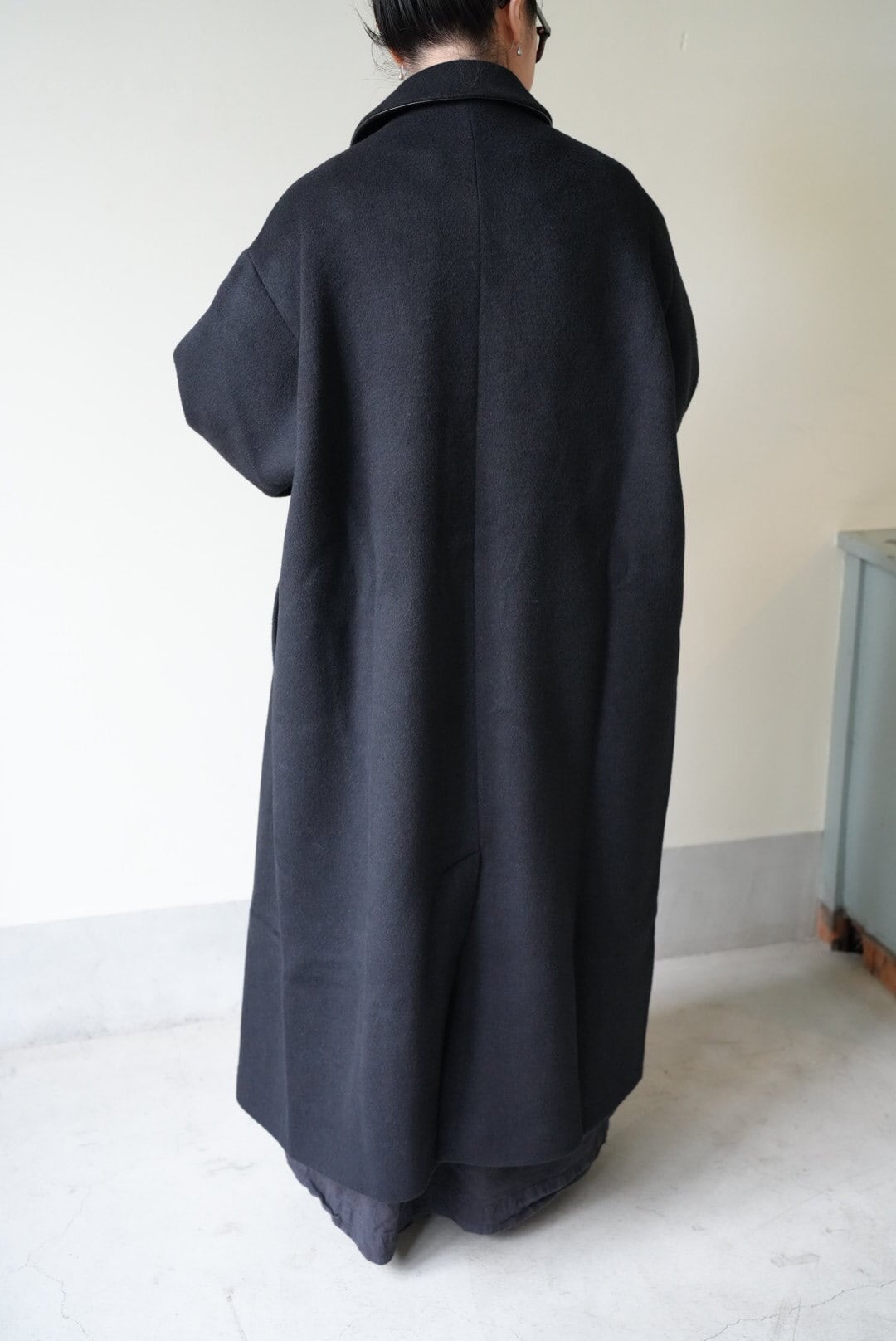 Cristaseya OVERSIZED COAT WITH LEATHER PATCH | TOMMY'S KURAMAE