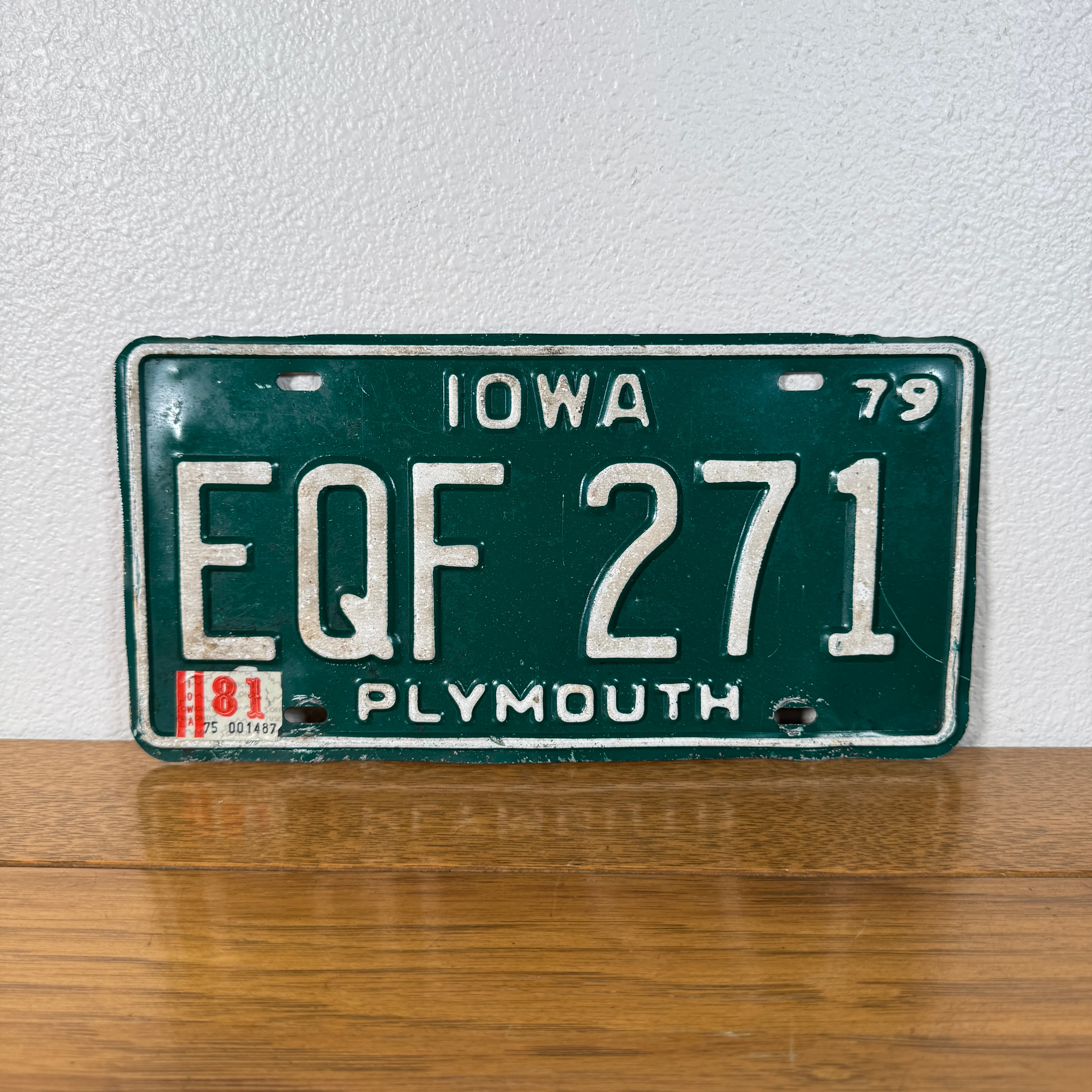 #2057【1979年】アイオワ州 ナンバープレート インテリア 壁面装飾