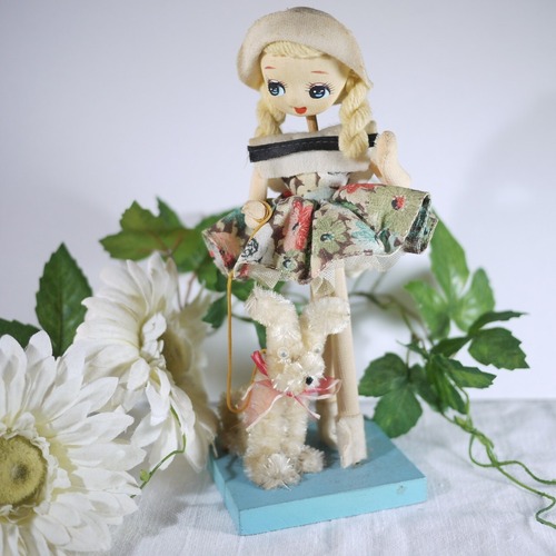 ポーズ人形　モールアニマルわんこ　レトロ昭和