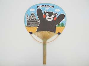 MU085　復興祈願うちわ（くまもん）Reconstruction prayer Uchiwa "Kumamon"