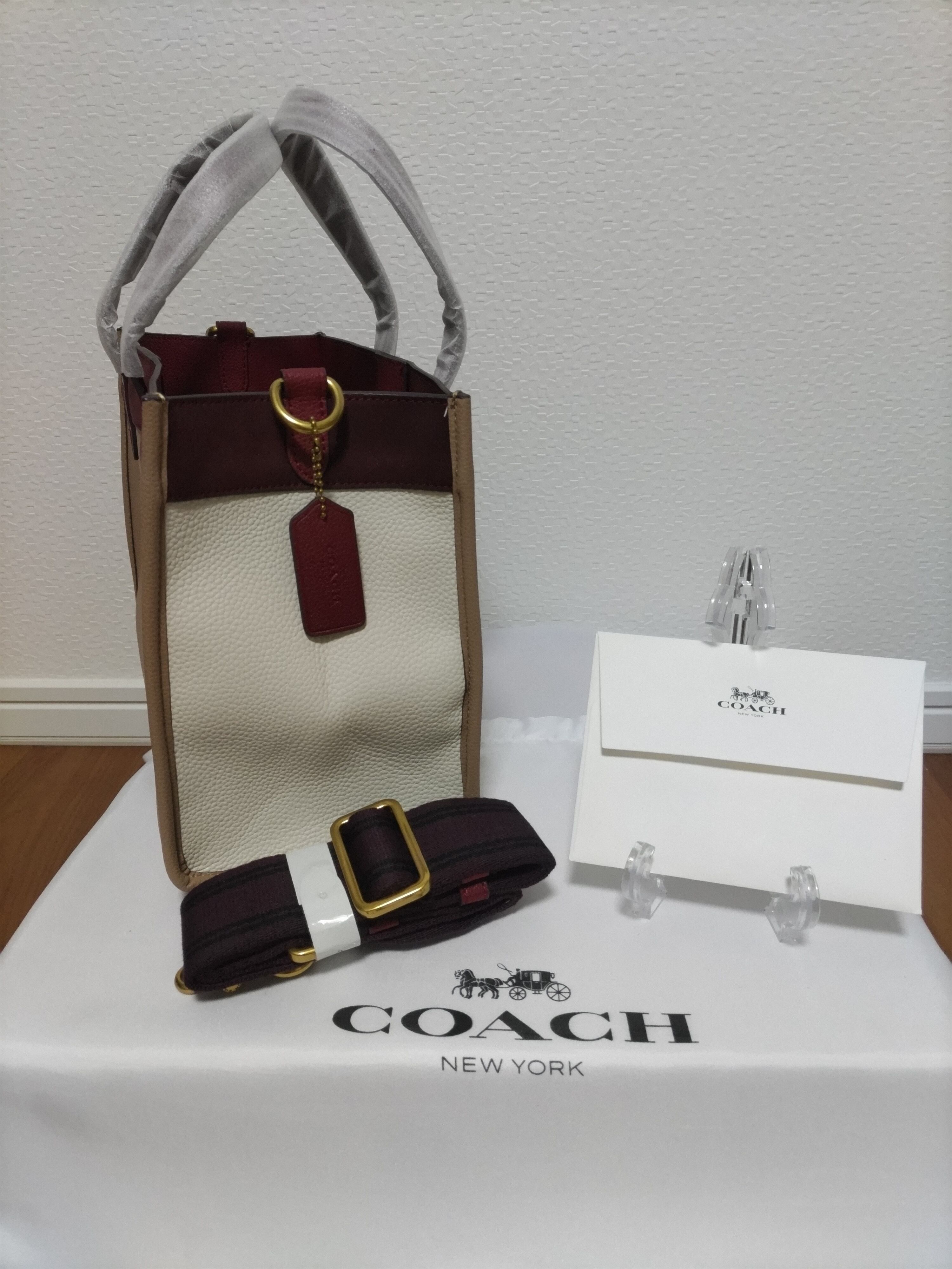 COACH コーチ トートバッグ フィールド 30 カラーブロック ブラウン 