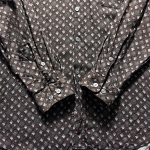 PERRY ELLIS small pattern rayon shirt