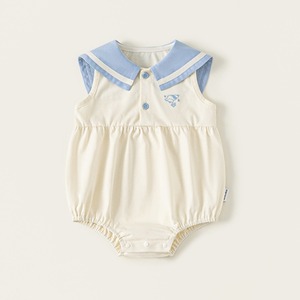 【BABY】ノースリーブセーラーロンパース