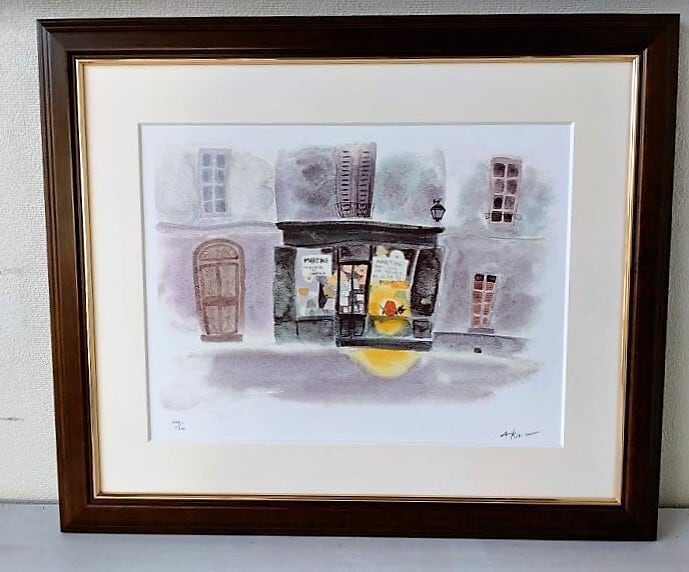 安川眞慈「福寿跳安」 墨彩画 額縁外寸34.5x87.0x2.5㎝ 内寸 安川眞慈「福寿跳安」 墨彩画 額縁外寸34.5x87.0x2.5㎝ 内寸