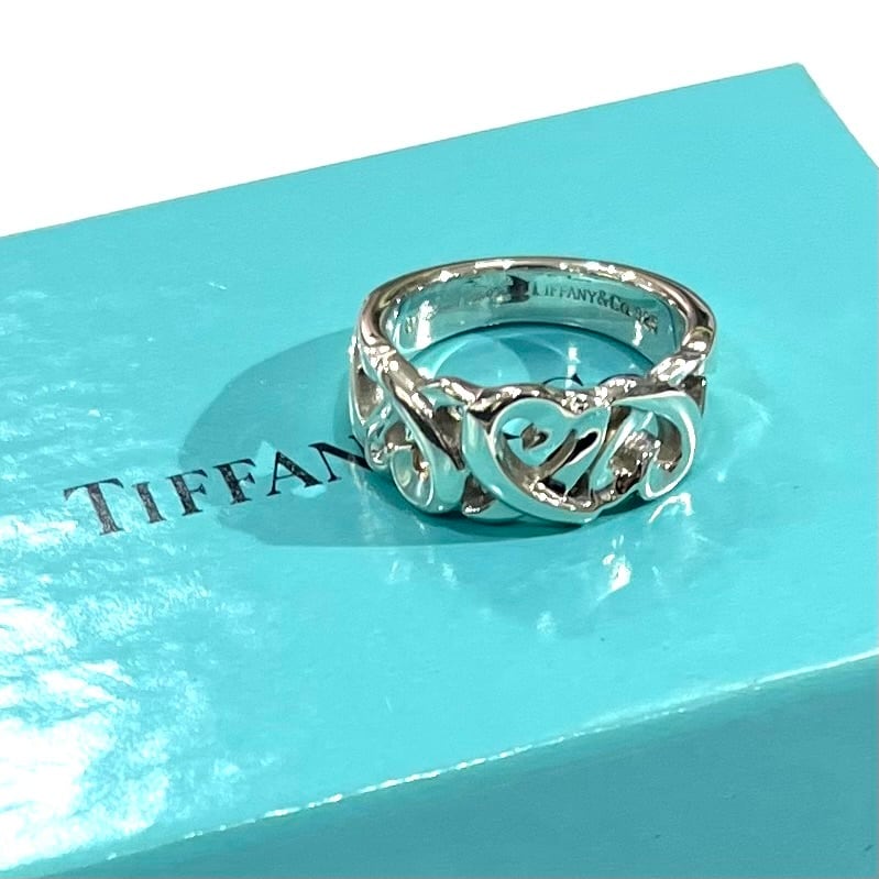 ティファニー トリプル ラビングハート リング 925 11号 TIFFANY&CO
