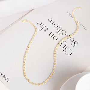gold and clear chain necklace 12776