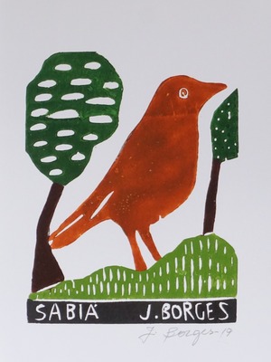 J.BORGES ジョタ・ボルジェス 木版画S　【SABIA】