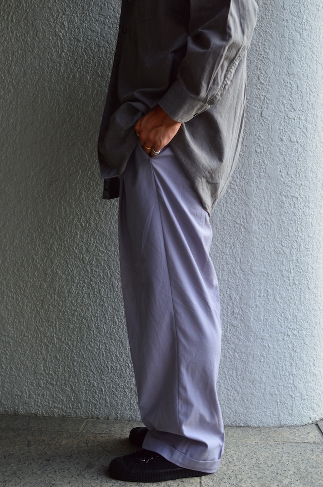 STACY ADAMS 1980's-90's From USA Center Intuck Wide Slacks Windowpen Polyblend Rayon ステイシーアダムス 80s ワイドスラックス