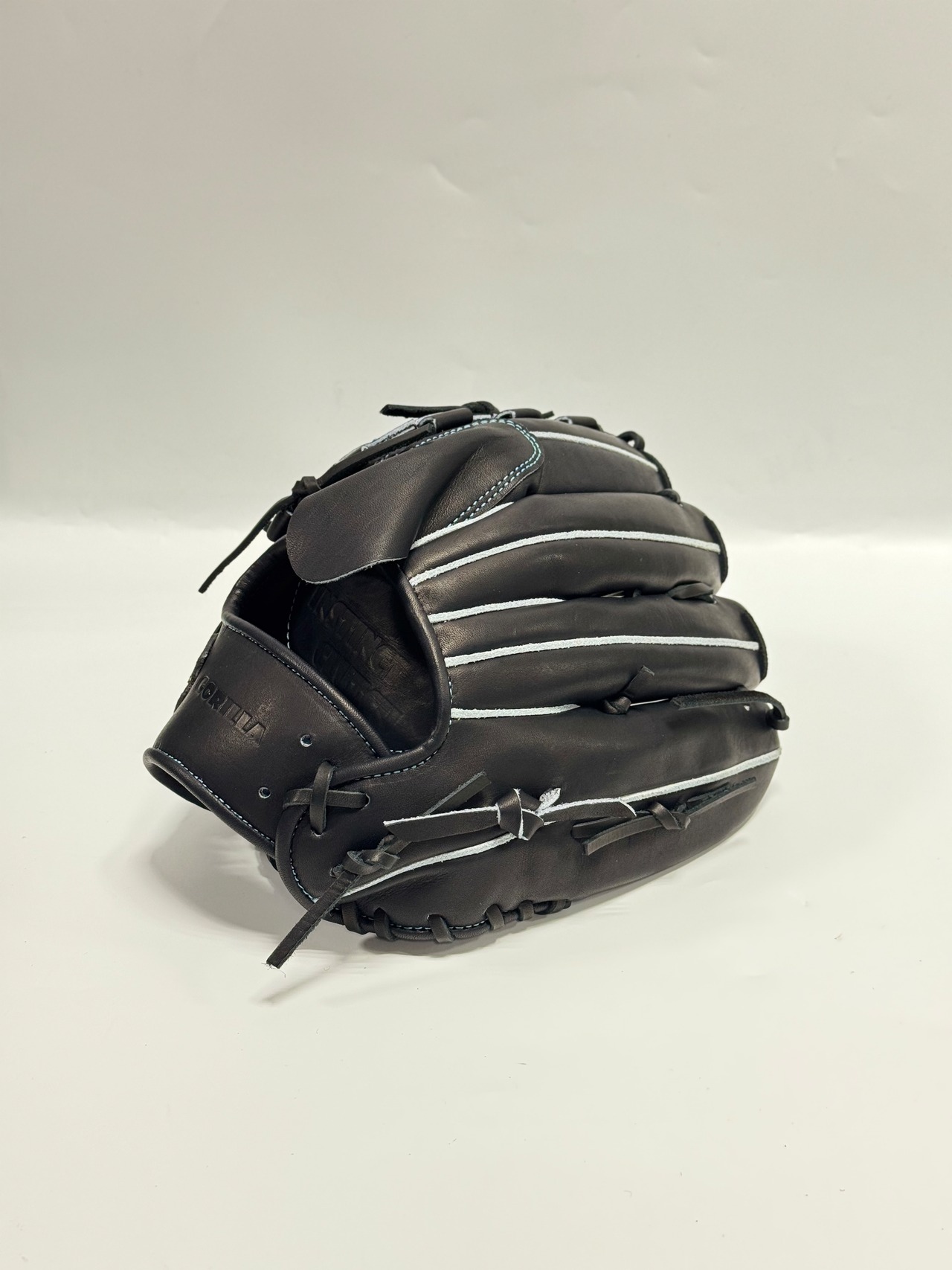 ごりら印の野球道具　限定硬式グラブ　高校野球対応　001ｰ20型　左投げ用　ブラック×ブラック・画像3