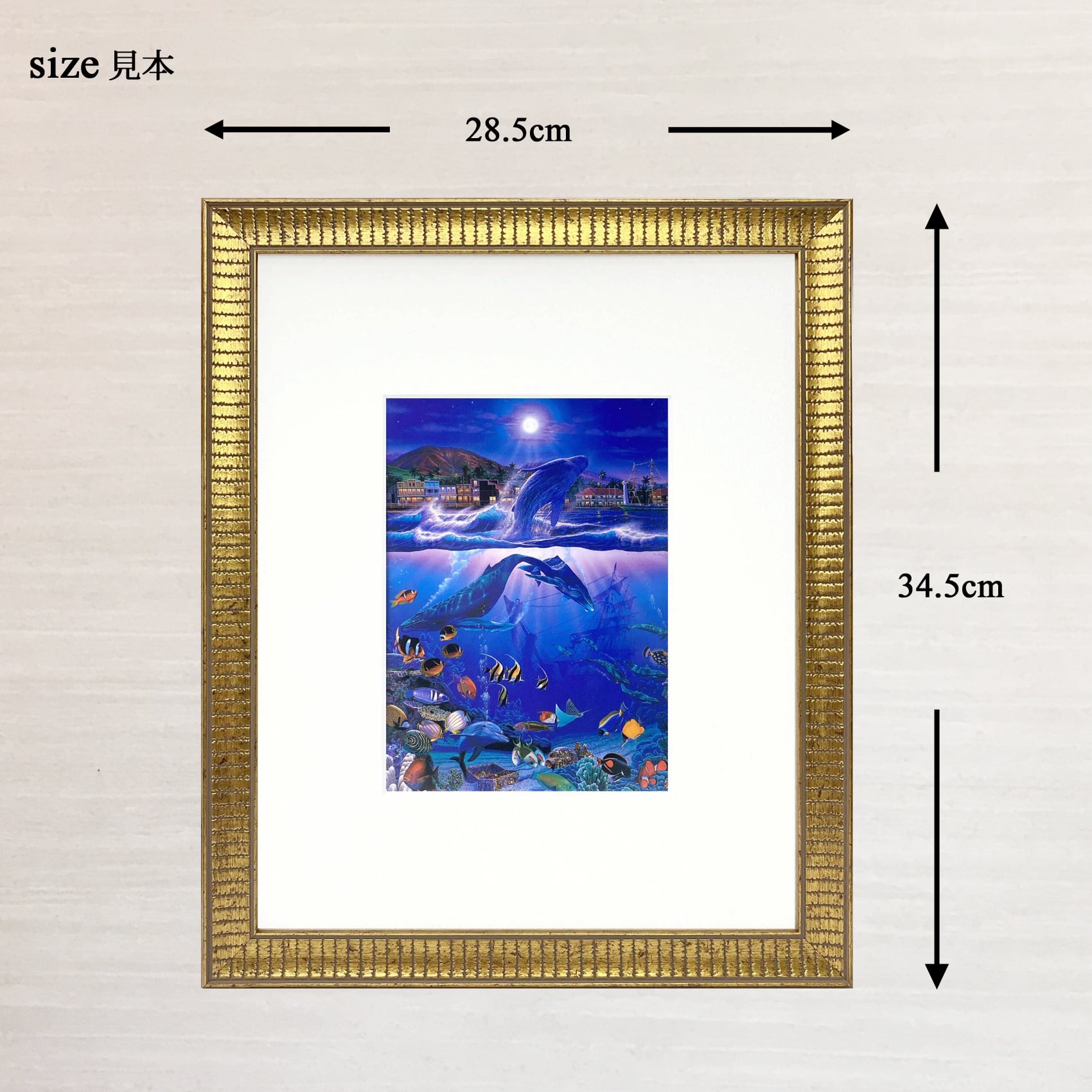 ラッセン ミニアート「ボヤージュ オブ ザ ホクレア」額縁 2種展開 絵画 インテリア雑貨 ラッセンポスター マリンアート