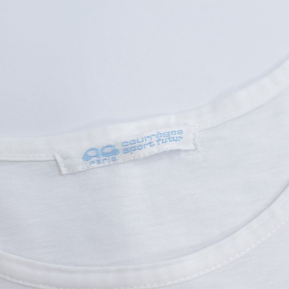 80～90s Courreges クレージュ ACロゴ 刺繍 デザイン Tシャツ