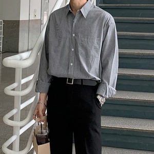 シンプルベーシックストライプシャツ　MT0080197