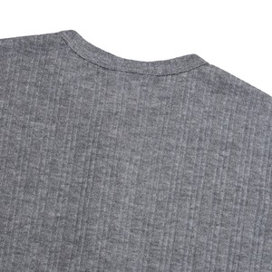 【Muscle Fit】Ribbed Short Sleeve Henley Knit (3color)