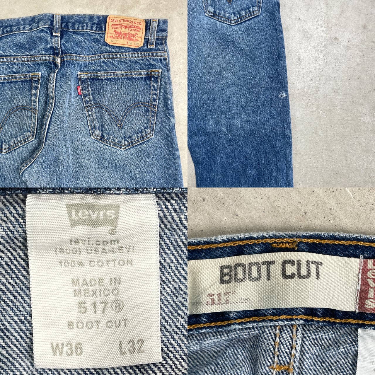古着通販】Levi's リーバイス 517 ブーツカット フレアデニム 古着通販】Levi's リーバイス 517 ブーツカット フレアデニム