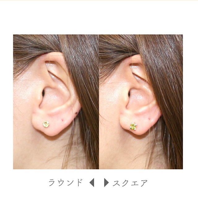 ペリドット　K10YG　ピアス【0685161】【0685160】