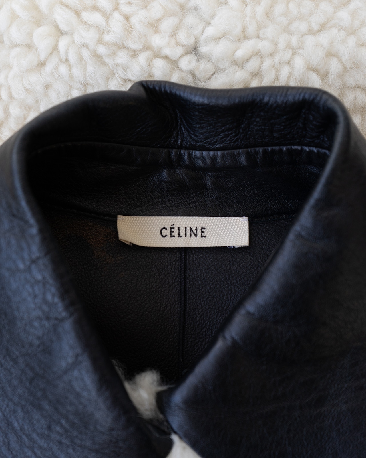 〈CÉLINE by phoebe philo〉Long boa coat