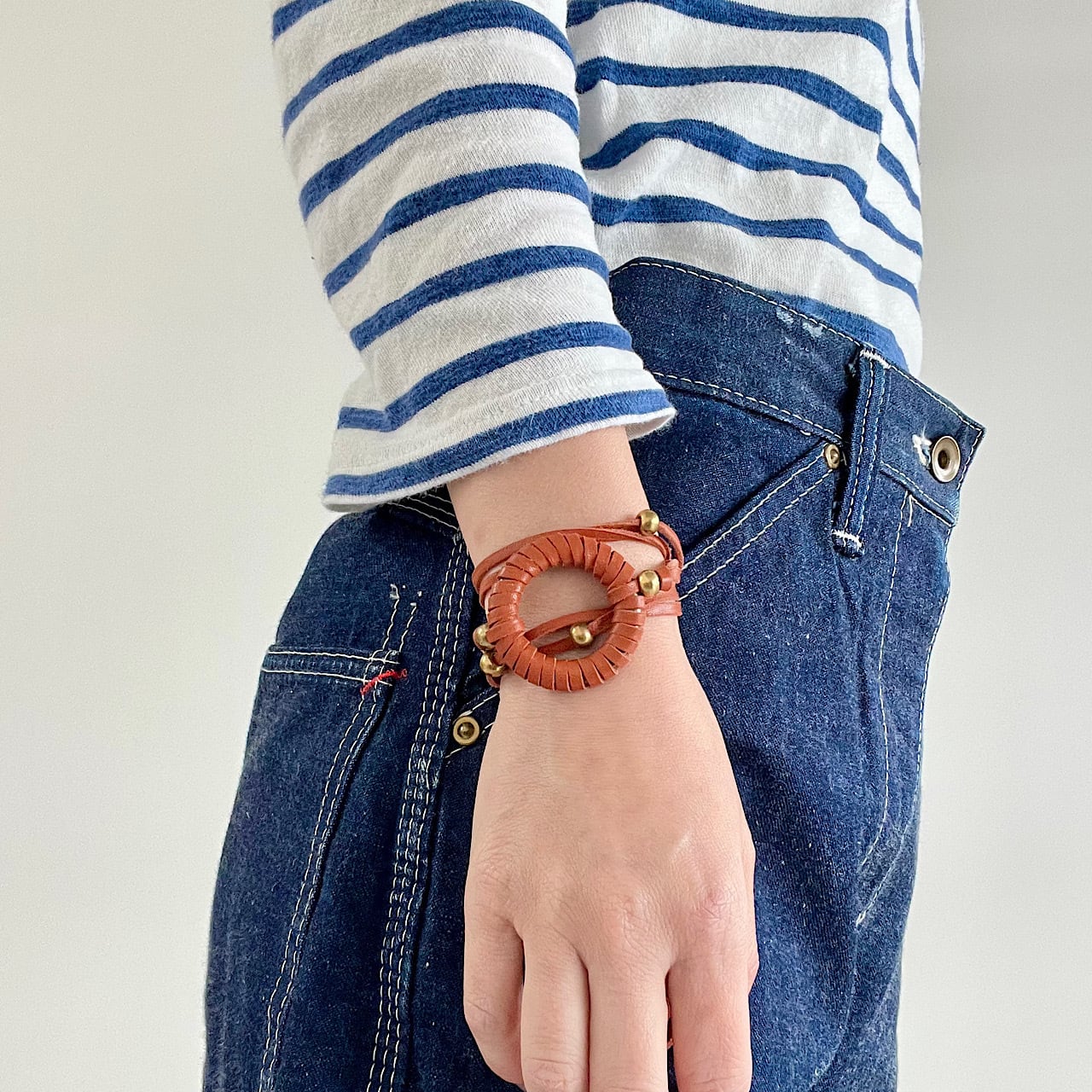 leather choker/bracelet 《Sun road~choker~》2colors | TO DAY'S