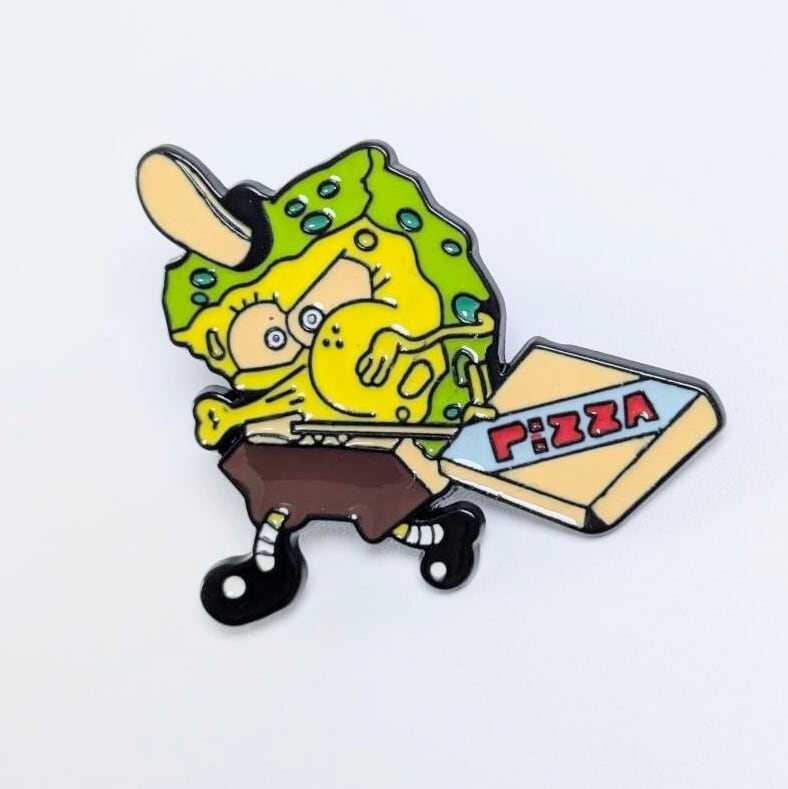 送料無料! ★ピンズ PINS★ピンバッジ 【 SpongeBob SquarePants ( スポンジボブ ) 】Pizza 〚アメリカン雑貨 アメトイ〛