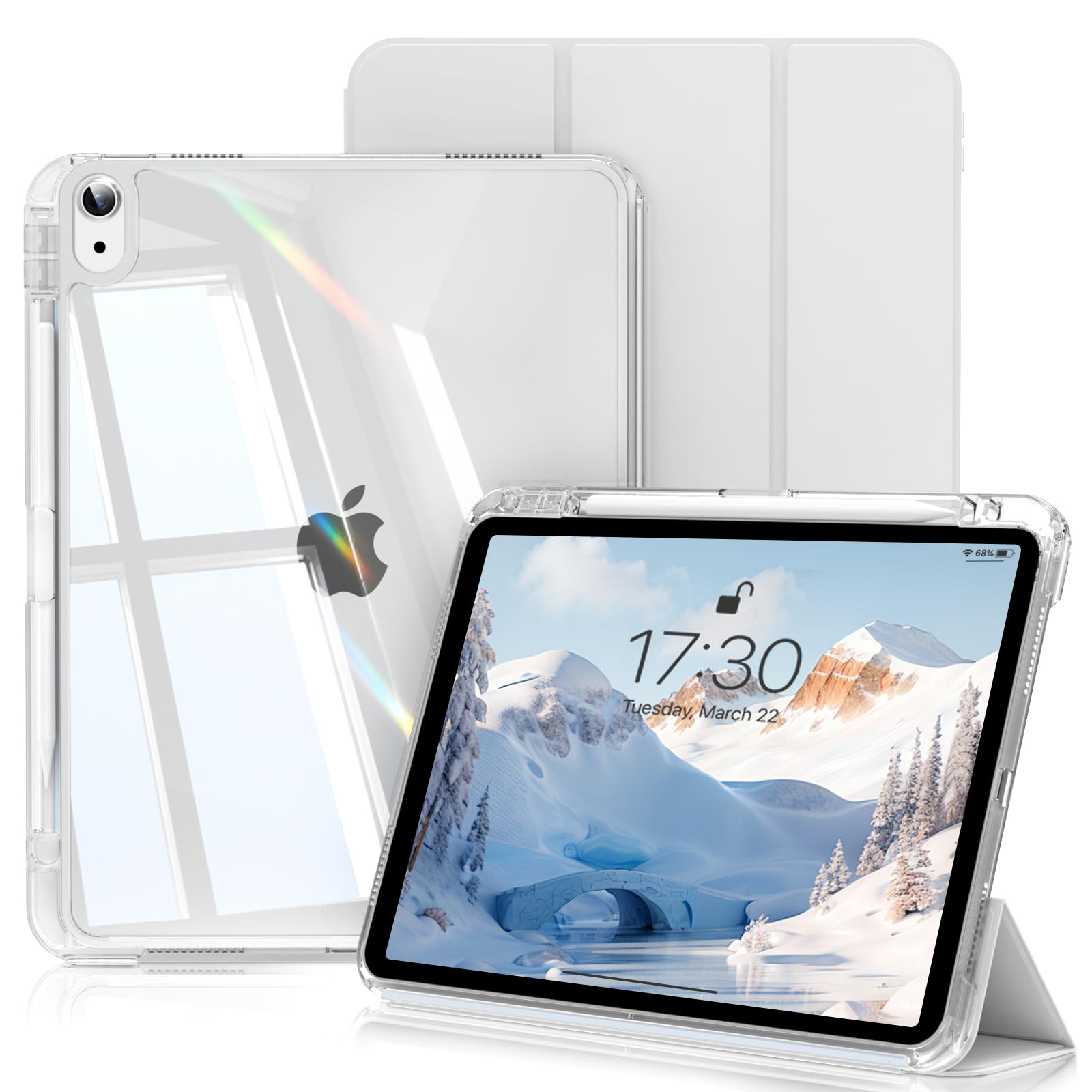SQBEBS iPad 11世代 /10世代 ケース 分離式 11インチ2025/10.9インチ 2022カバー グレー