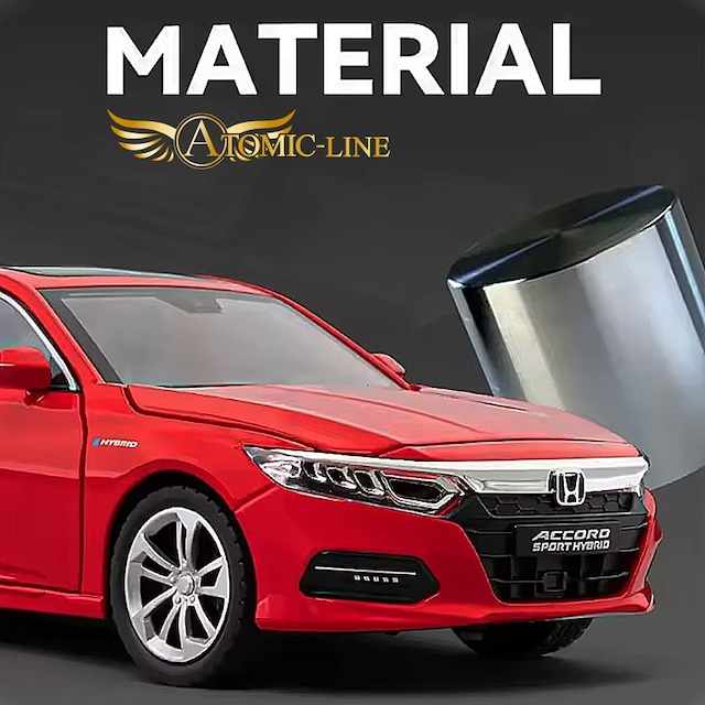 HONDA アコード CV3 1/24 ミニカー 全3色 ライト点灯 エンジンサウンド 合金モデル 模型