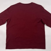 Mademoiselle NON NON マドモアゼルノンノン ワッペン デザイン 長袖 Tシャツ カットソー M/ワインレッド レディース